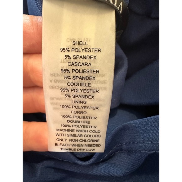 Vince Camuto Off Shoulder Blue Jumpsuit Ladies Wide Leg Elegant  Romper - Picture 7 of 7